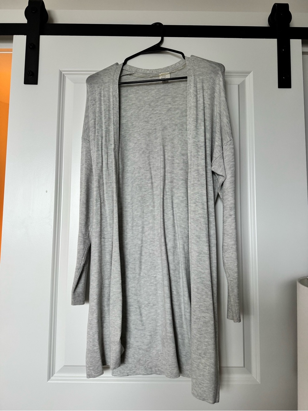 Light Gray Open Front Women’s Cardigan Sweater